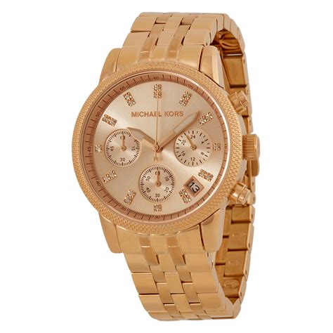 michael kors rose gold watch 42mm|Michael Kors ritz chronograph.